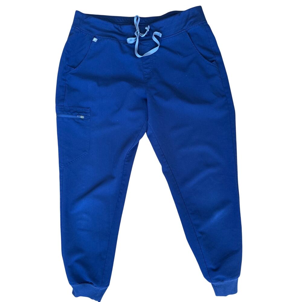 FIGS Zamora High Waisted Jogger Scrub Pants in Navy Size Large